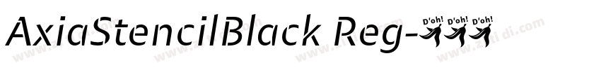 AxiaStencilBlack Reg字体转换